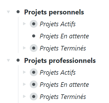 Liste de projets